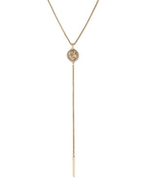 Lucky Brand Gold-tone Flower And Lace Y-neck Necklace