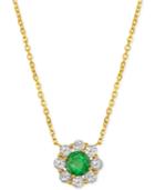 Emerald (1/2 Ct. T.w.) And Diamond (1/2 Ct. T.w.) Pendant Necklace In 14k Gold