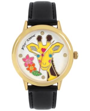 Betsey Johnson Women's Black Strap Watch 42mm Bj00084-96