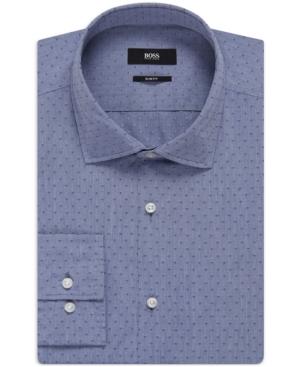 Boss Men's Slim-fit Patterned Dress Shirt