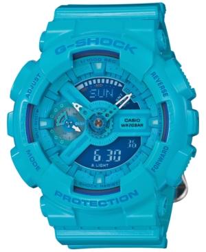G-shock Women's Analog-digital S Series Blue Resin Strap Watch 49mm Gmas110cc-2a