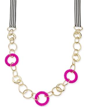 Trina Turk X I.n.c. Gold-tone Bead & Link Ribbon 36 Statement Necklace, Created For Macy's