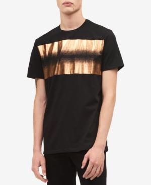 Calvin Klein Men's Distressed Foil Graphic-print T-shirt