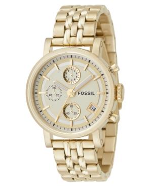 Fossil Women's Gold Plated Bracelet Watch Es2197