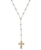Thalia Sodi Gold-tone Stone Cross 17 Lariat Necklace, Created For Macy's