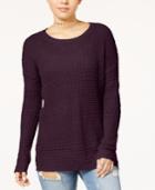 Ultra Flirt Juniors' Waffle-knit Sweater