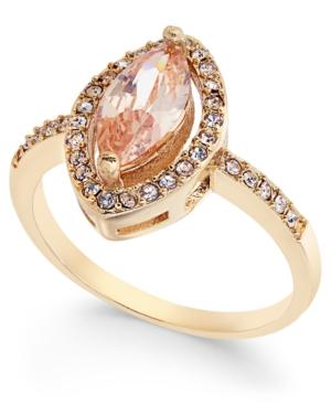 Charter Club Gold-tone Pave & Pink Stone Ring, Created For Macy's