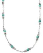 Manufactured Turquoise Beaded Necklace In Sterling Silver (17-1/2 Ct. T.w.)