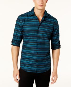 Alfani Men's Foxfire Stripe Shirt, Created From Macy's