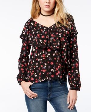 One Hart Juniors' Ruffled Top, Created For Macy's