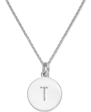 Kate Spade New York Silver-tone T Disc Pendant Necklace