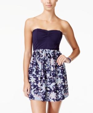 Roxy Juniors' Sleep To Dream Convertible Printed-skirt Dress