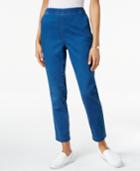 Karen Scott Denim Pull-on Pants, Created For Macy's