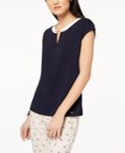 Tommy Hilfiger Cap-sleeve Chain-hardware Top, Created For Macy's