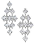Inc International Concepts Silver-tone Square Crystal Kite Chandelier Earrings, Only At Macy's