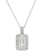 Effy Diamond Rectangle Pendant Necklace In 14k White Gold (1/2 Ct. T.w.)
