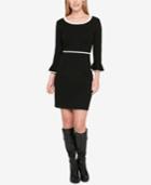 Tommy Hilfiger Contrast Bell-sleeve Sweater Dress