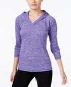 Ideology Rapidry Heathered Performance Hooded Top, Created For Macy's