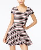 Planet Gold Juniors' Printed Double-scoop Skater Dress
