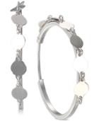 Unwritten Chain Hoop Earrings In Sterling Silver