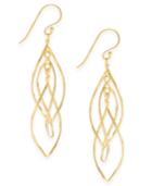 Essentials Silver Plated Extra Large Interlocking Drop Earrings