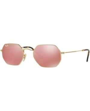 Ray-ban Sunglasses, Rb3556n 53 Octagonal Flat Lens