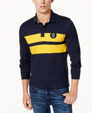 Tommy Hilfiger Men's Custom-fit Hidden-placket Rugby Shirt