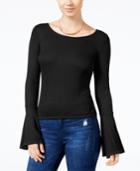 Chelsea Sky Ribbed Bell-sleeve T-shirt, Only At Macy's