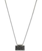 Kenneth Cole New York Silver-tone Pave Rectangle Pendant Necklace