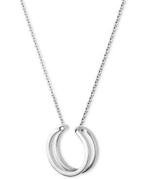 Calvin Klein Silver-tone Open Pendant Necklace