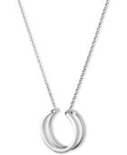 Calvin Klein Silver-tone Open Pendant Necklace