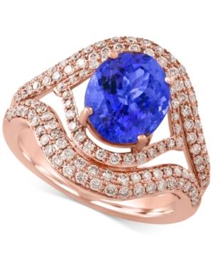 Tanzanite Royale By Effy Tanzanite (2-5/8 Ct. T.w.) And Diamond (9/10 Ct. T.w.) Ring In 14k Rose Gold