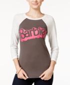 Mighty Fine Juniors' Barbie Graphic Baseball T-shirt