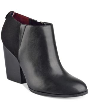 Tommy Hilfiger Leslee3 Block-heel Booties Women's Shoes