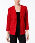 Alfred Dunner Petite Wrap It Up Textured Jacket