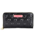 Betsey Johnson Boxed Debossed Heart Zip-around Wallet, Only At Macy's