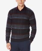 Perry Ellis Men's Textured Striped Sweater
