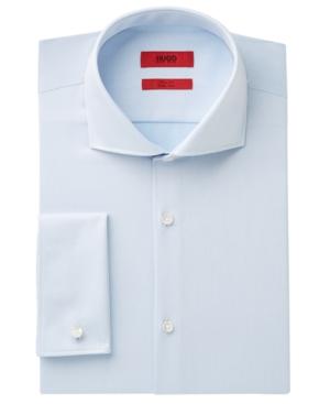 Hugo Boss Men's Slim-fit Blue French Cuff Dress Shirt