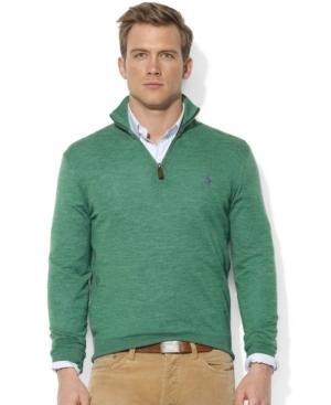Polo Ralph Lauren Sweater, Half-zip Mock Neck Merino Wool Pullover