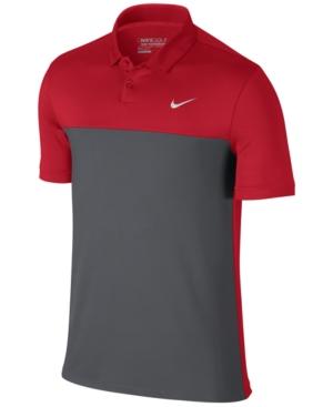 Nike Men's Icon Dri-fit Color-blocked Stretch Golf Polo