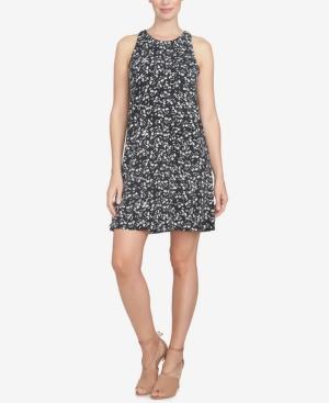 Cece Printed Twist-back Shift Dress