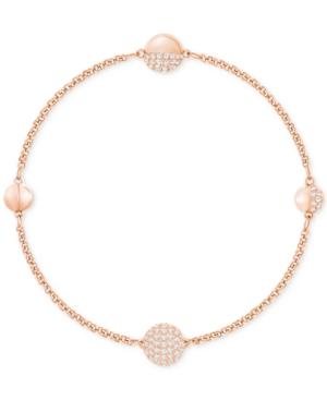 Swarovski Rose Gold-tone Pave Sphere Magnetic Closure Bracelet