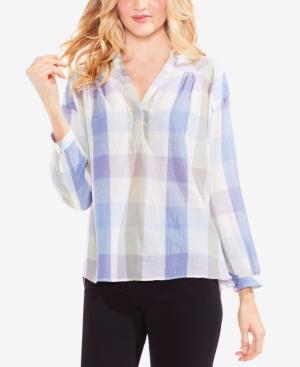 Vince Camuto Cotton Plaid Tunic