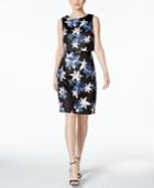 Ivanka Trump Floral-print Scuba Popover Dress