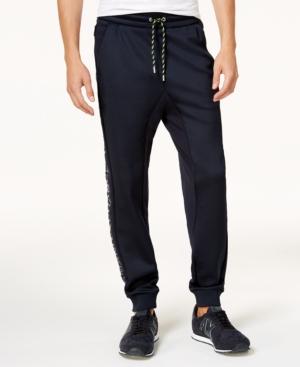 Armani Exchange Men's Pieced Logo Print Jogger Pants