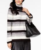 Kensie Striped Turtleneck Sweater
