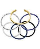 Unwritten Interchangeable Elastic Band Cuff Bracelet In Gold-tone Stainless Steel