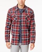 Weatherproof Vintage Men's Big And Tall Knit Plaid Shirt Jacket, Classic Fit