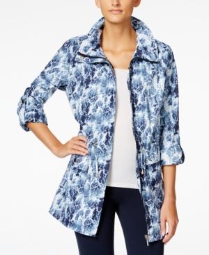 Style & Co. Hooded Printed Anorak Jacket, Only At Macy's