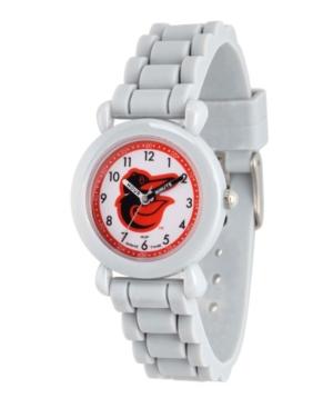 Gametime Mlb Baltimore Orioles Kids' Gray Plastic Time Teacher Watch